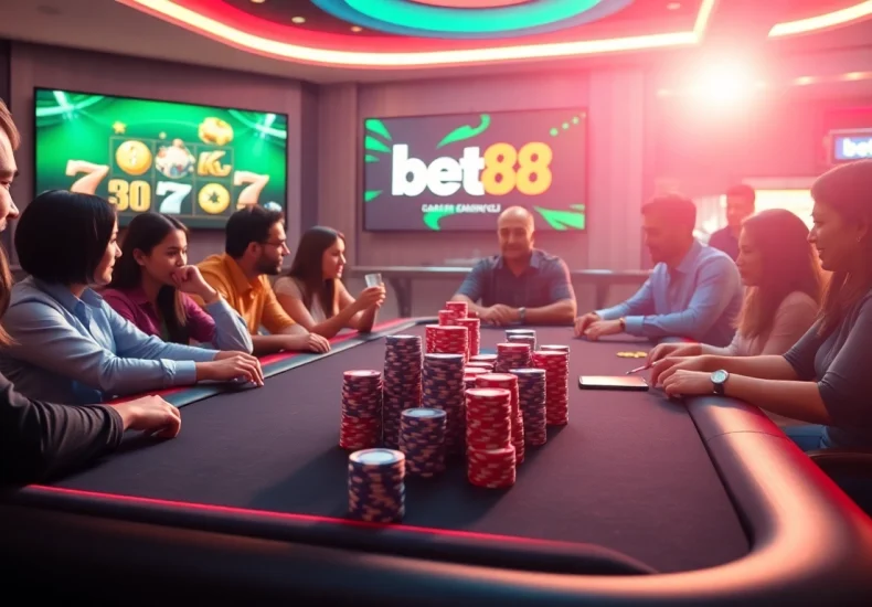 Experience the thrill of online gambling with Bet88’s exciting slot machines and engaging poker games.