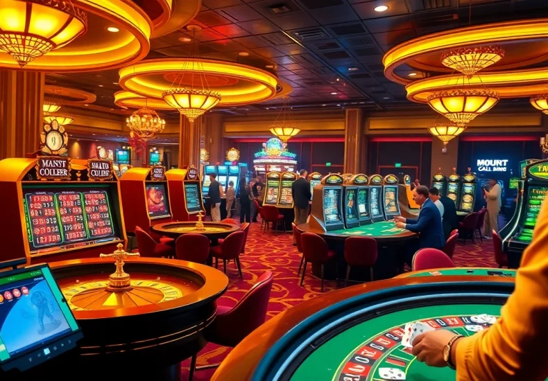 Experience thrill and excitement at Mount Gold Casino with vibrant games and lavish decor.