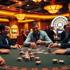 Engage in exciting poker games and chat +18 in a luxurious casino atmosphere.